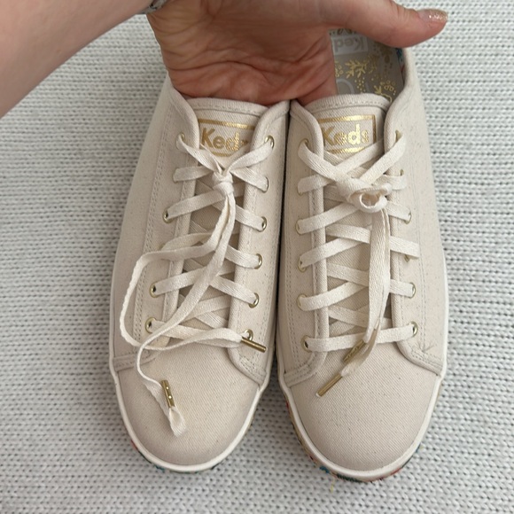 NWOT Keds x Rifle Paper Co Triple Kick Espadrille Floral Sneakers Size 10 - Picture 2 of 7